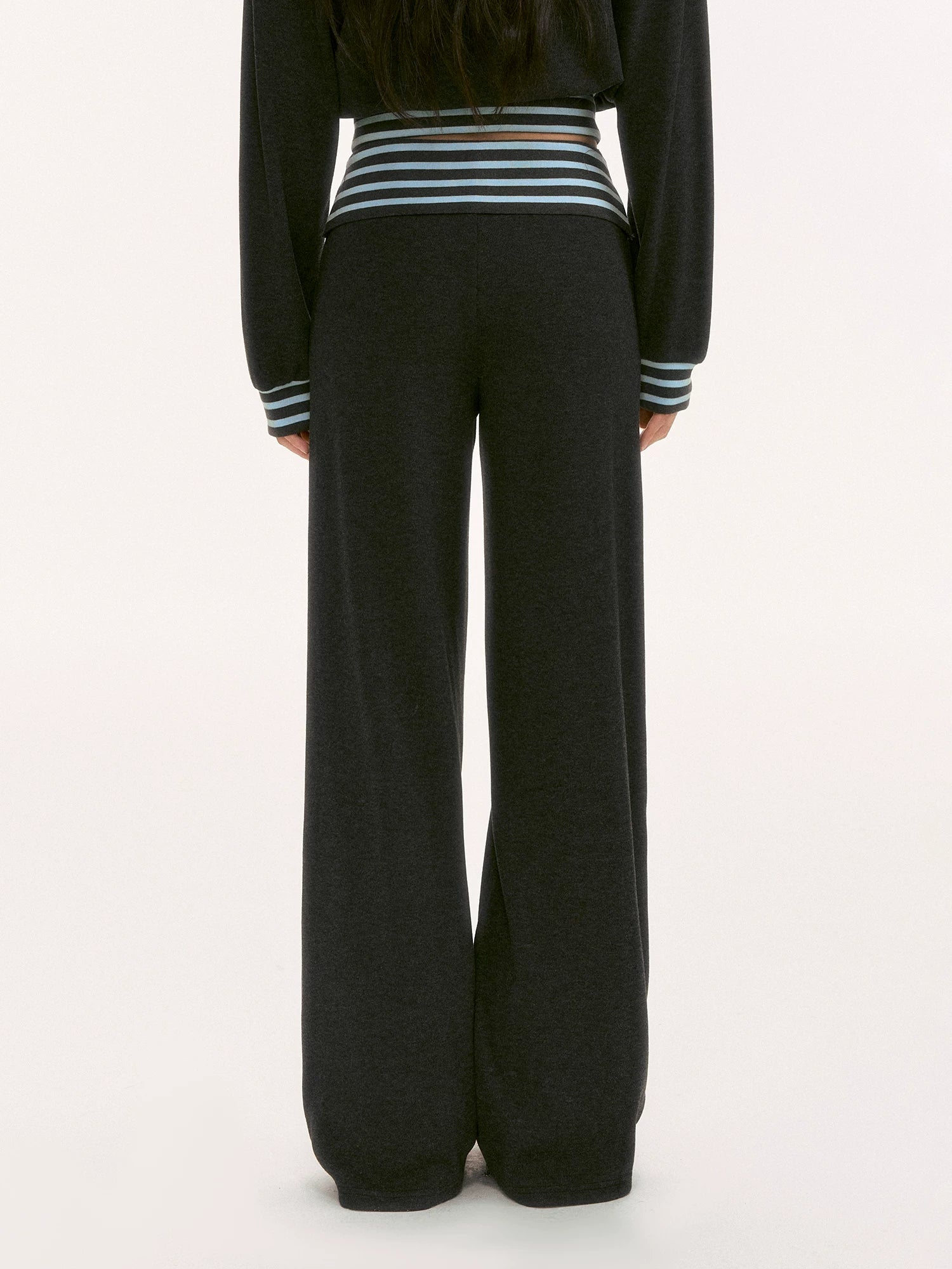 Gray Contrast Stripe Sweatpants
