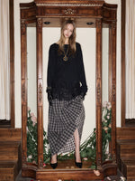 Patch Embroidery Lace Hem Tee