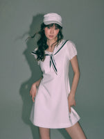"Nautical Diary" Short Sleeve Dress