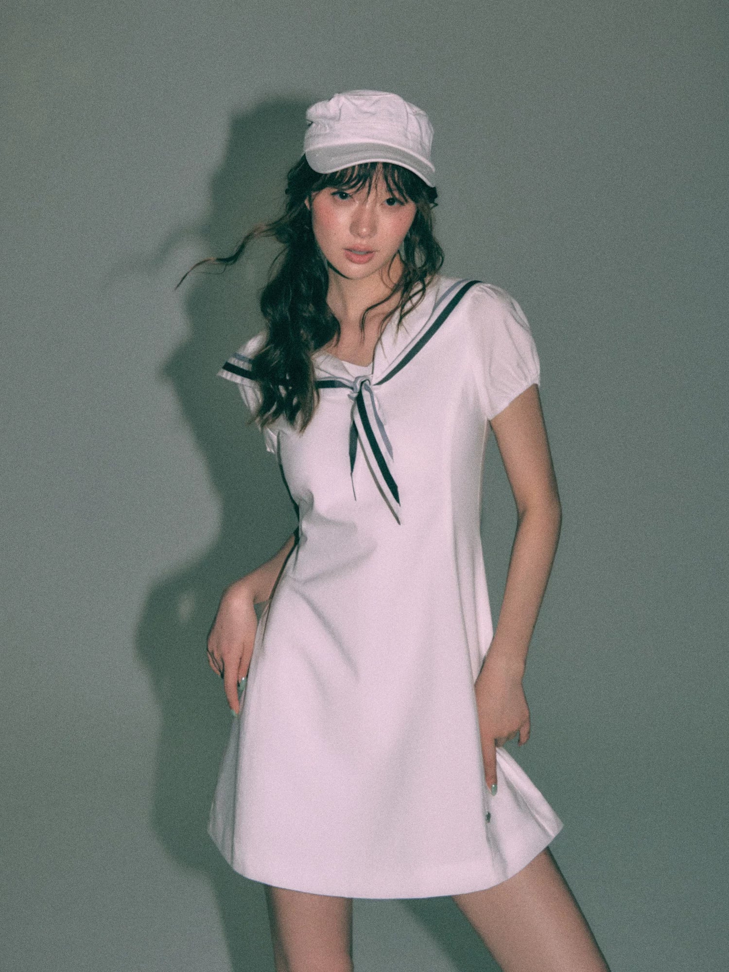 "Nautical Diary" Short Sleeve Dress