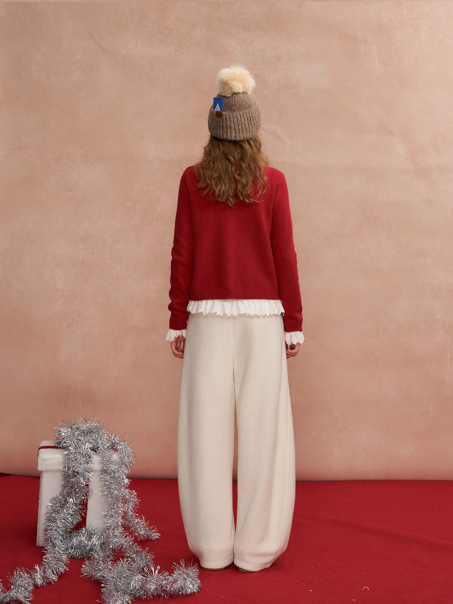 Fuzzy Stripe Layered Cardigan