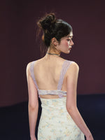 Lace Floral V-Neck Patchwork Hollow Dress