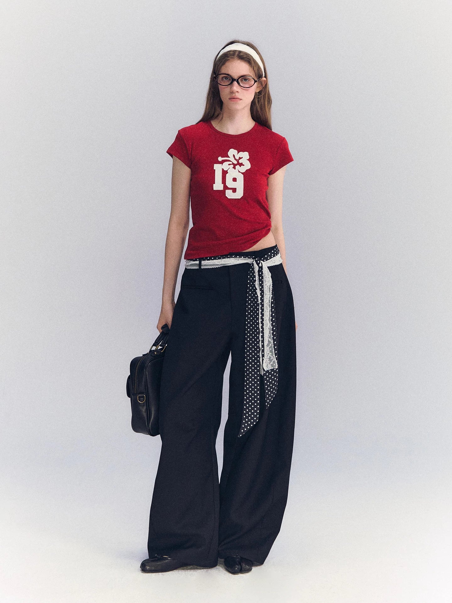 Polka Dot Straight Pants