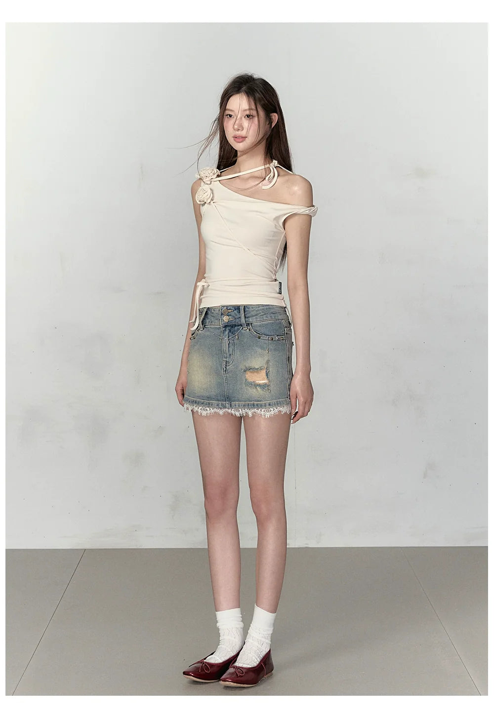 Apricot &amp; Ombre Khaki Rose Camisole Top