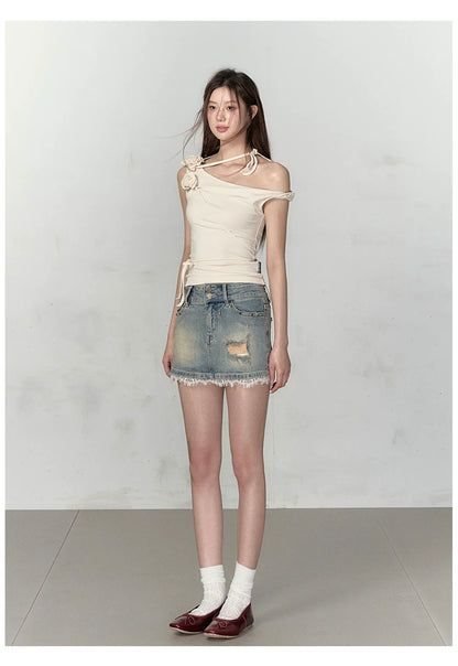 Apricot &amp; Ombre Khaki Rose Camisole Top