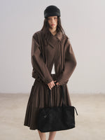 Asymmetric Lapel Bud Hem Jacket