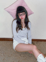 Striped Lace Knit Twinset