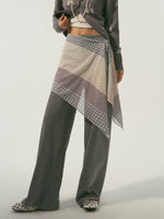 Brown & Gray Corduroy Pants Set