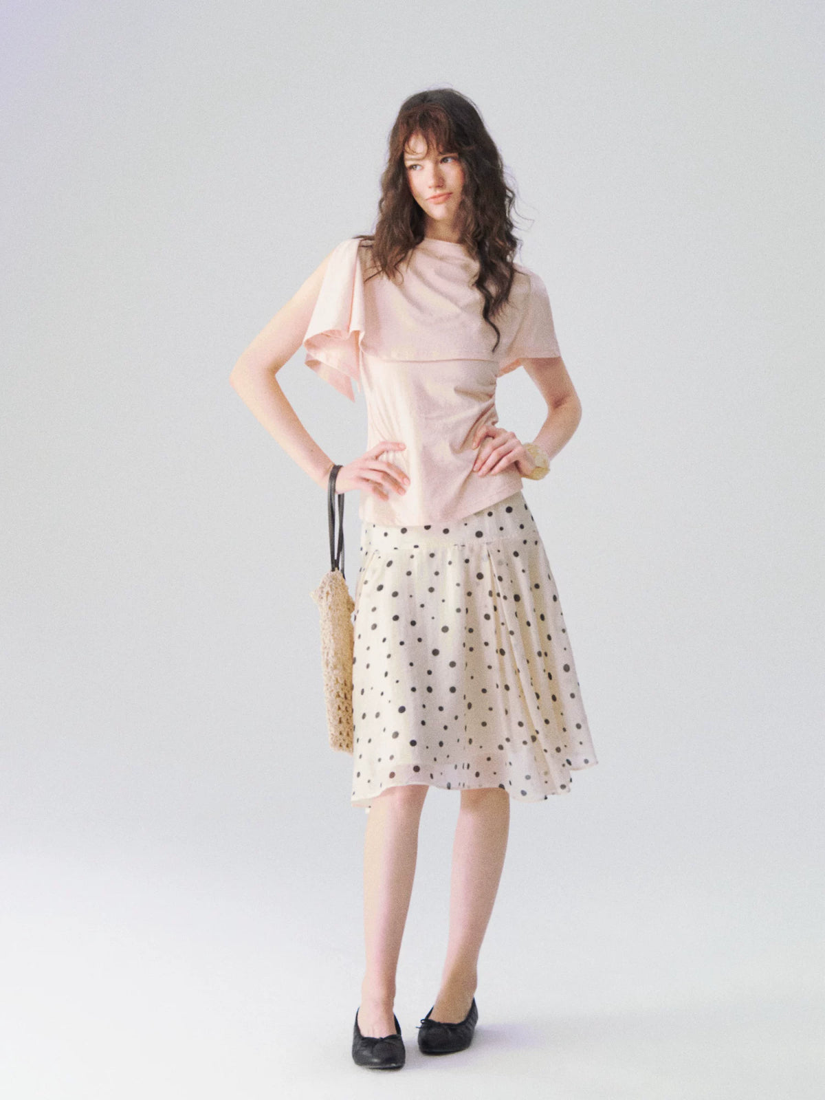 Lyocell Polka Dot Skirt