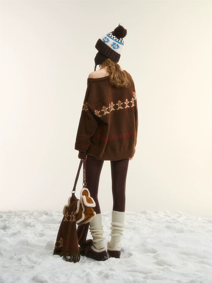 Fair Isle Gingerbread Sweater Set