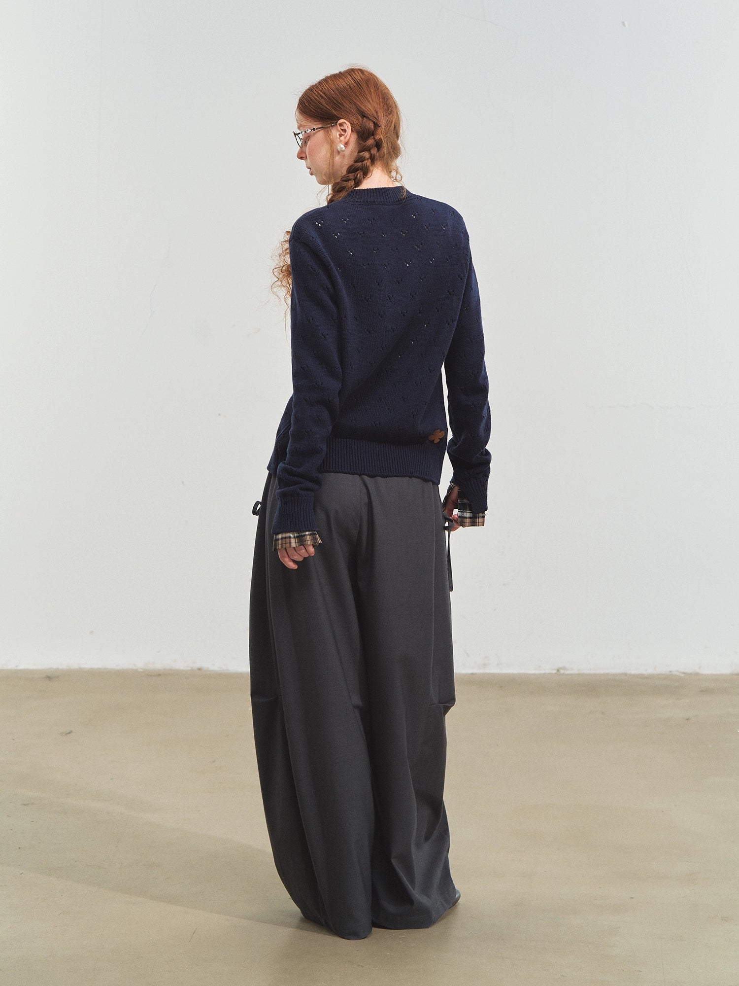 Vintage Plaid Tie Cardigan