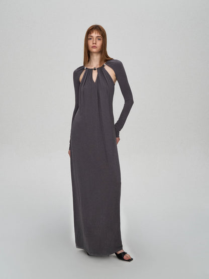 Lyocell Beaded Sculpted Dress