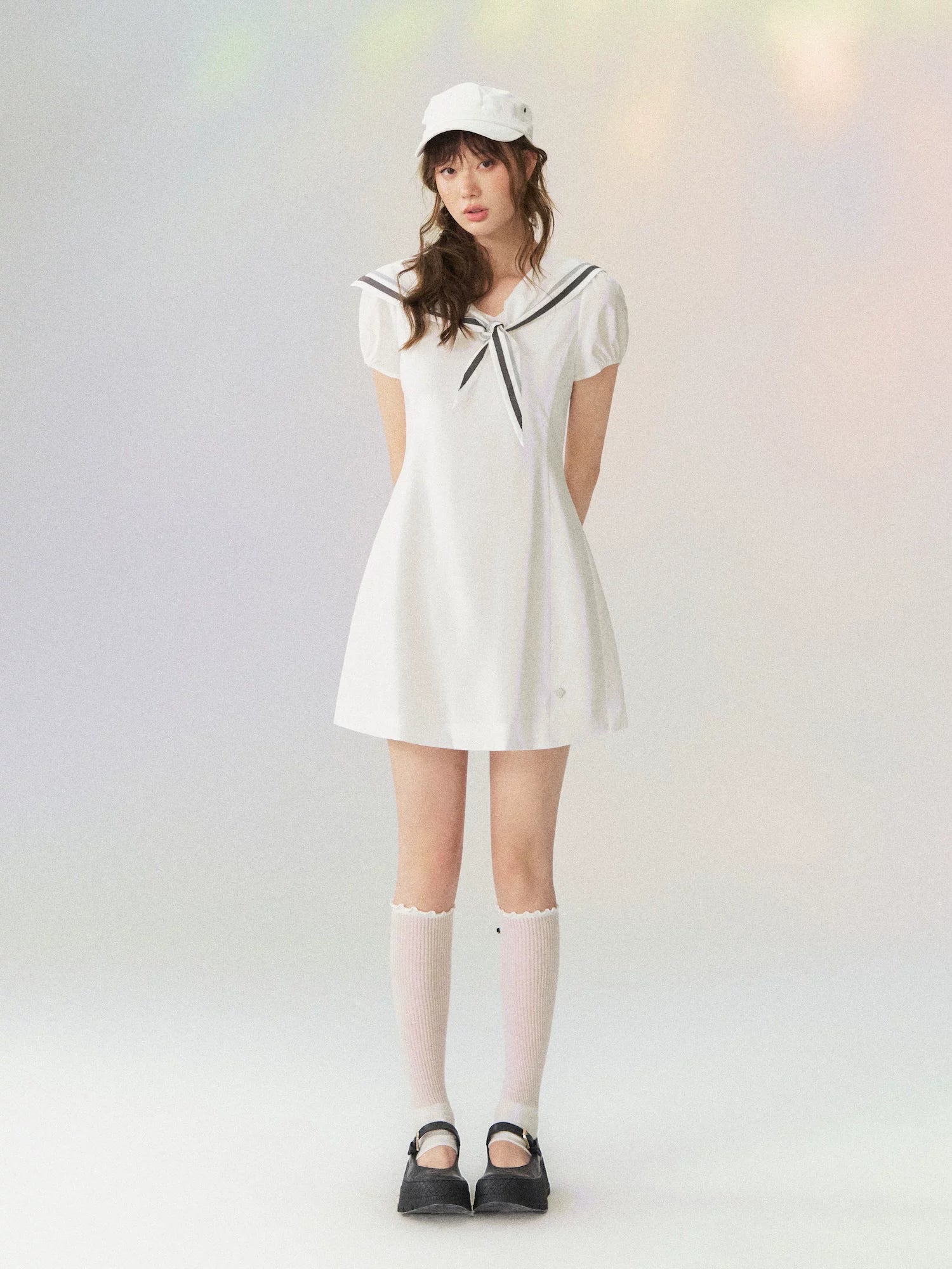 "Nautical Diary" Short Sleeve Dress