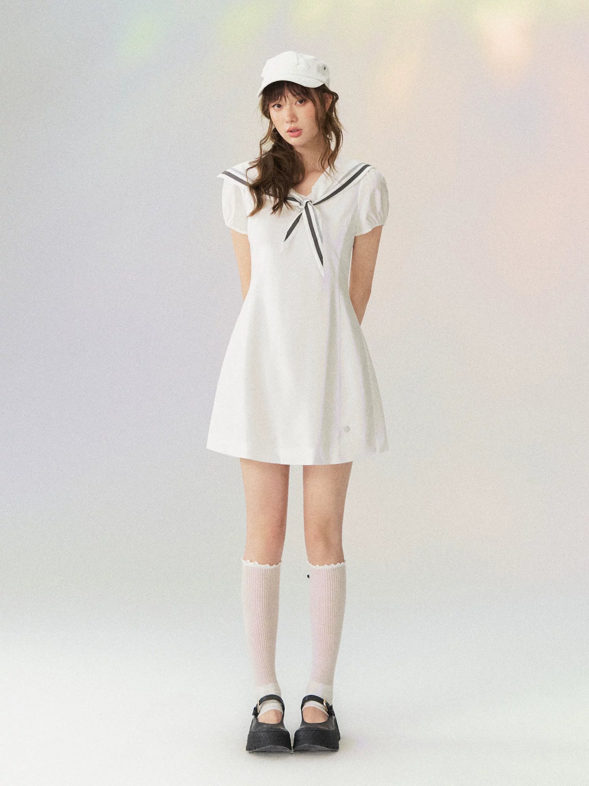 "Nautical Diary" Short Sleeve Dress