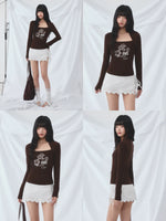 Square Neck Layered Tee