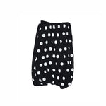 Polka Dot Contrast-Knot Bubble Midi Skirt