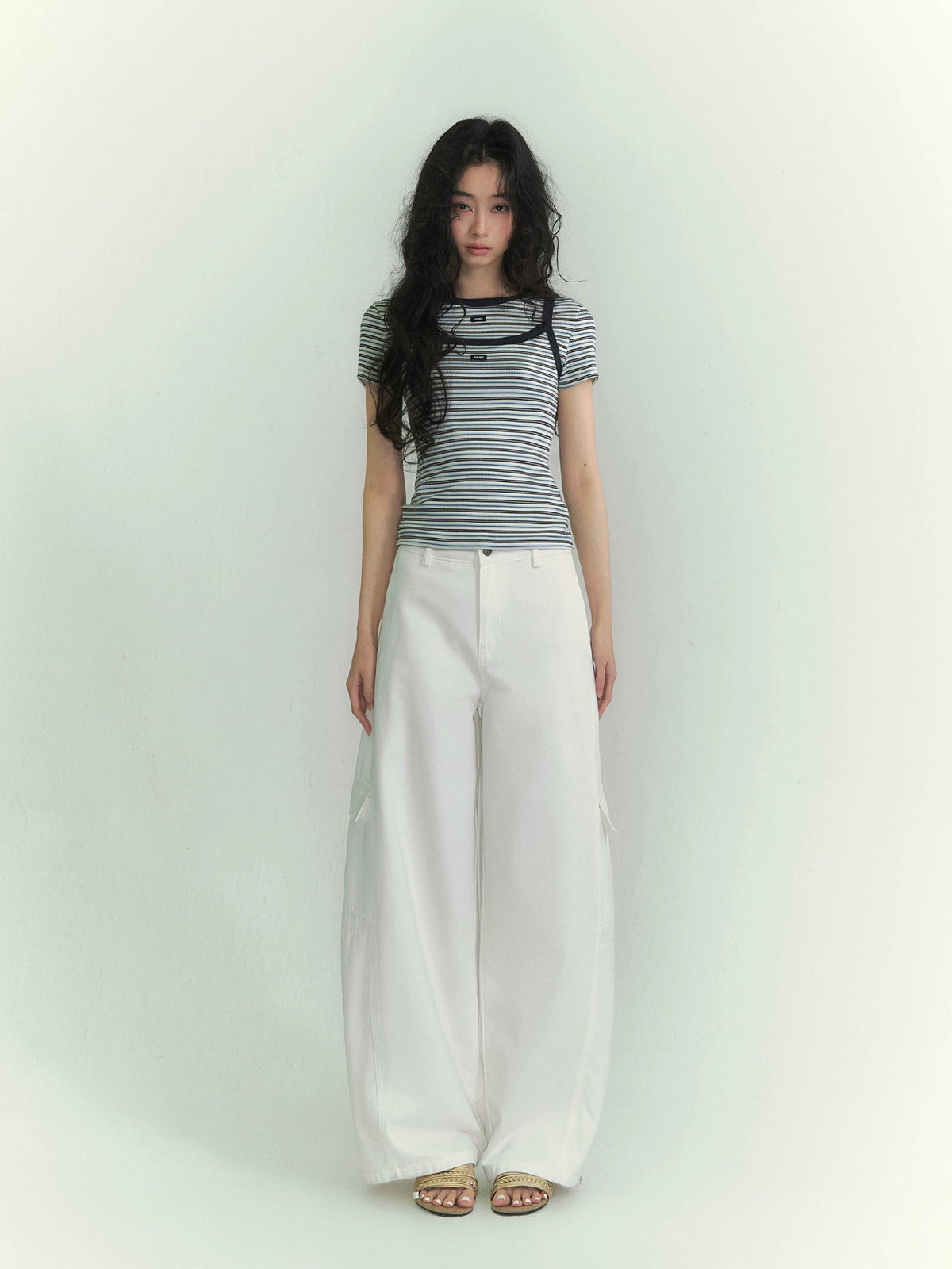 Stripe Tee &amp; Cami Set