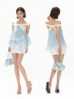 Off-Shoulder Twist Ruffle Blouse