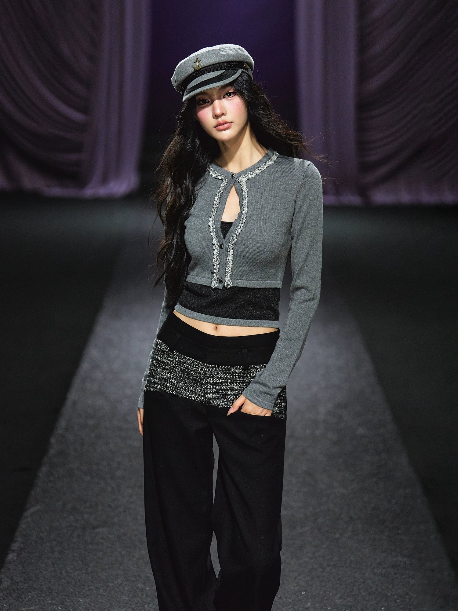 Embellished Knit Cardigan &amp; Camisole Set