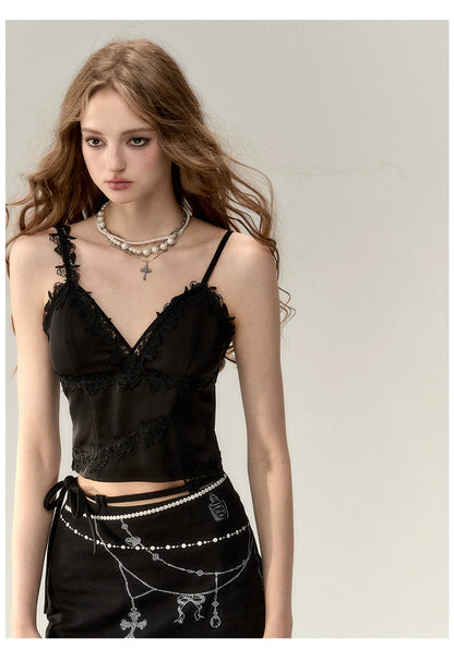 Lace Splicing Design Camisole Tank Top