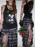 Plaid Deconstructed Maxi Skirt