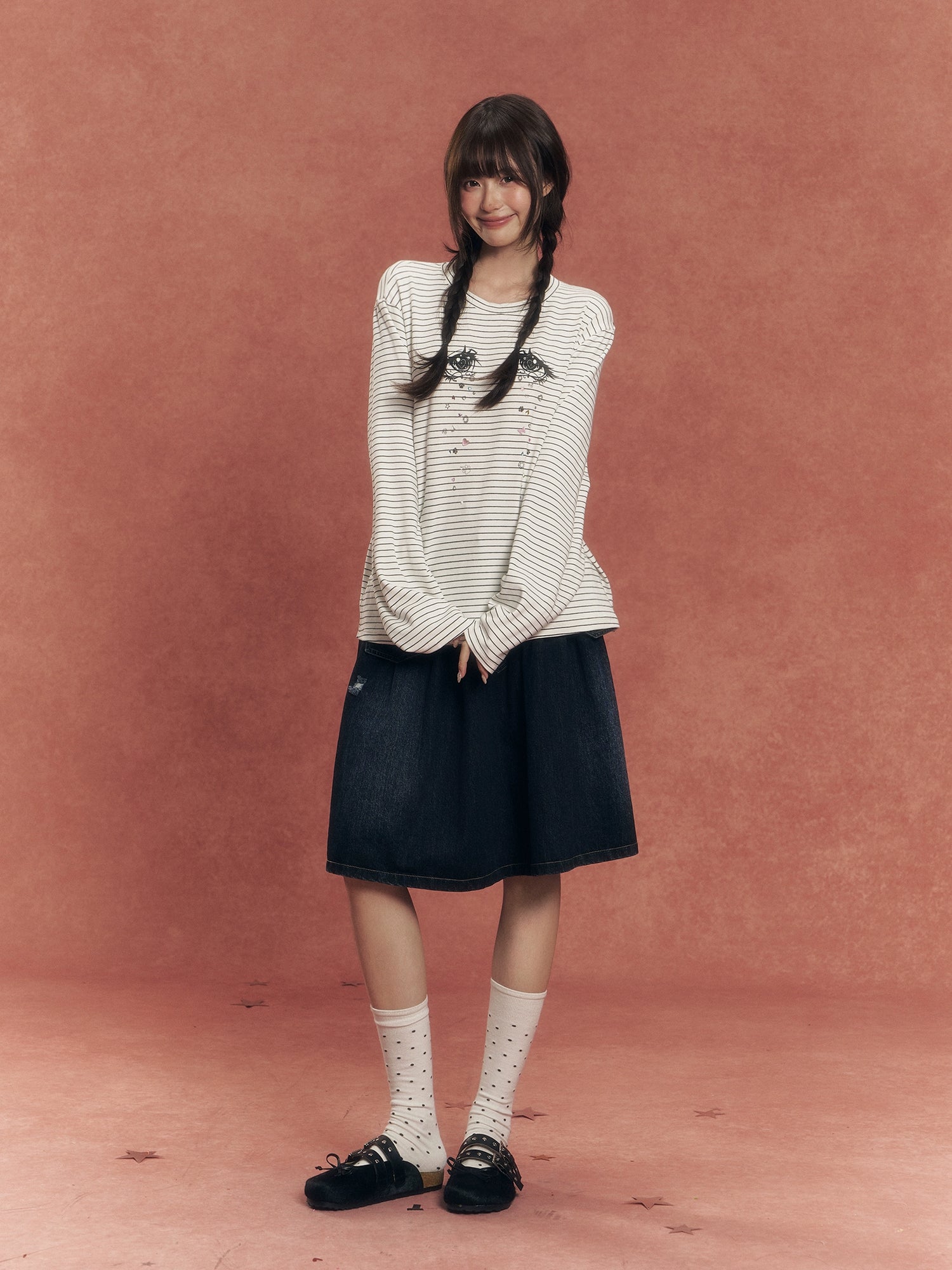 Diamond Tears Striped Tee