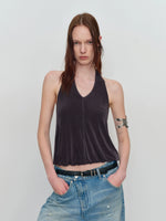 U-Shaped Bud Halter Tank Top