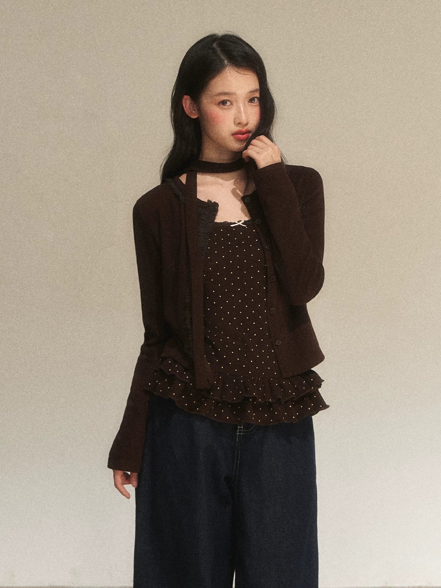 Lace Trim Vintage Cardigan