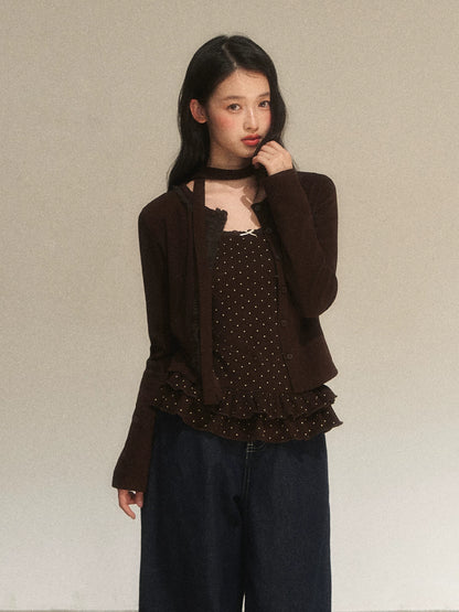 Lace Trim Vintage Cardigan