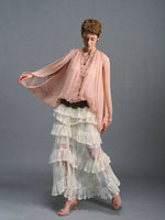 Off-White Tiered Lace Skirt