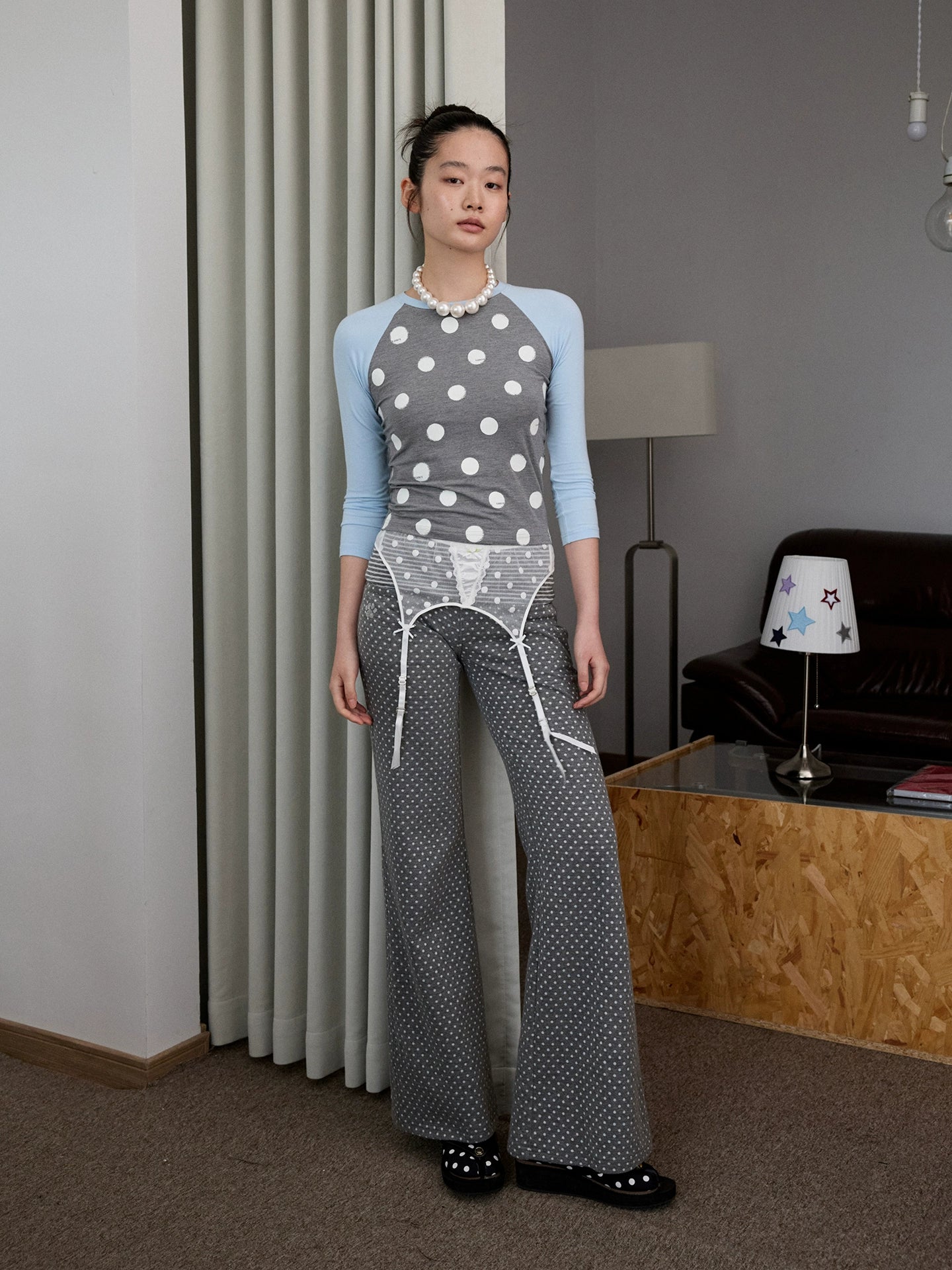 Polka Dot Raglan T-shirt
