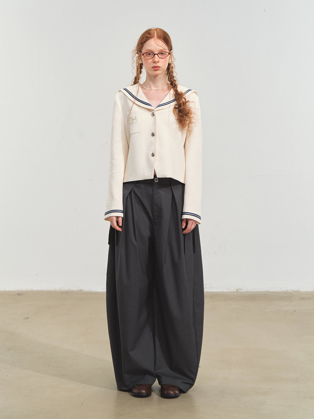 Nautical Embroidery Tweed Jacket