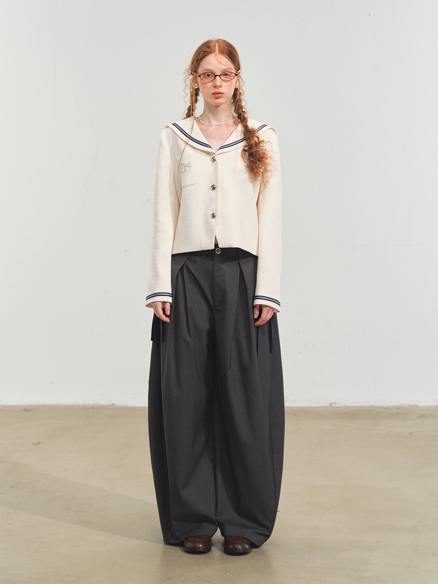 Nautical Embroidery Tweed Jacket