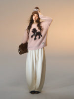 Playful-puppy Crewneck Sweater