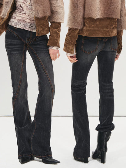 R2 Panel Flare Denim Pants