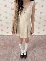 Floral Leopard Lace Slip Dress