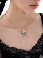 Vintage Bow Pearl Earrings