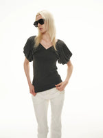 Bloom Sleeve V Neck Top