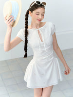 Embroidered Bow Dress