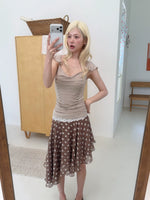 Rhinestone Ruffle Camisole Top