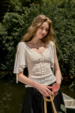 Feather Cape Sleeve T-Shirt