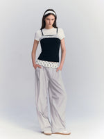 Polka Dot Straight Pants