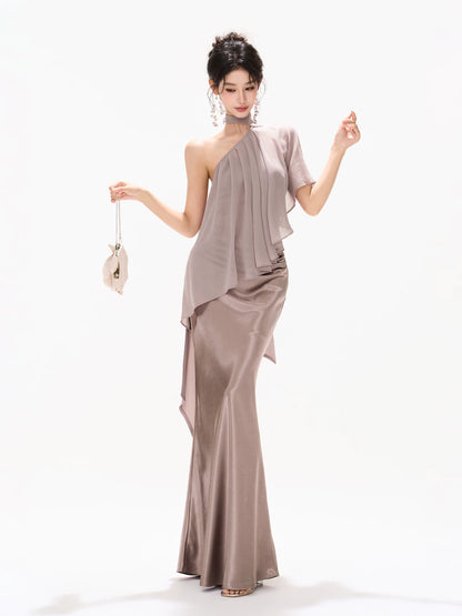 Satin Mermaid Maxi Skirt