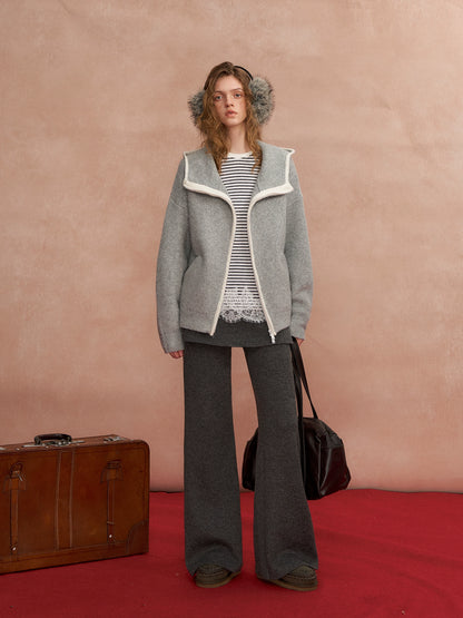 Detachable Drape Micro-Flare Pants