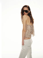 Leopard Chiffon Halter Top