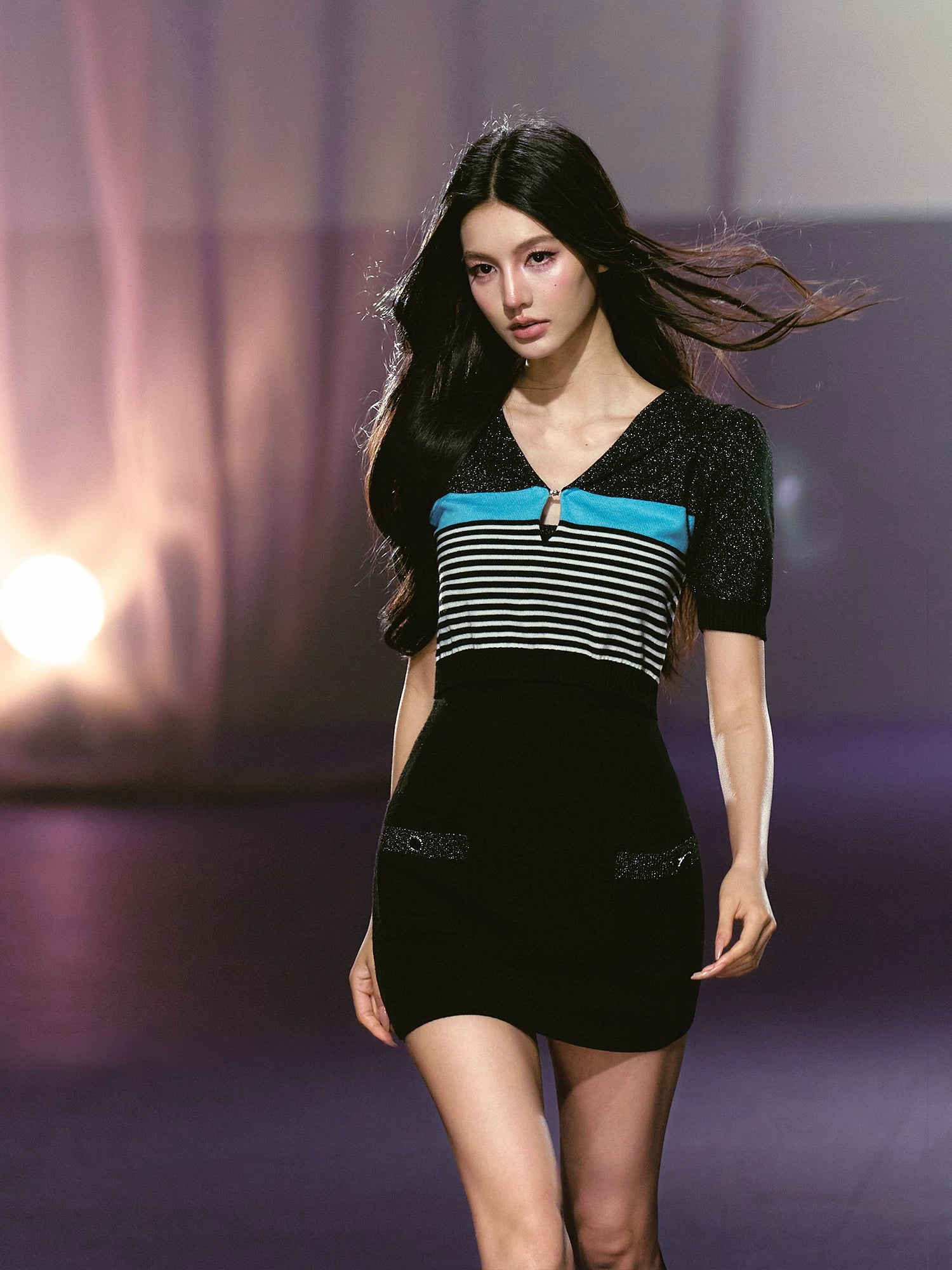 Contrast Sheer Knit Set
