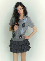 Argyle Contrast Polo Tee