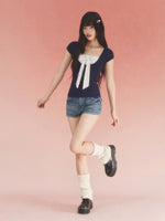 Bow Polka Dot Top