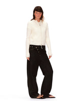 Asymmetrical Raw Denim Jeans