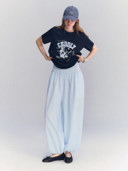 Plaid Lantern Pants